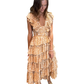 ULLA JOHNSON Leopard Ruffle dress size 10