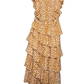ULLA JOHNSON Leopard Ruffle dress size 10