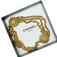 CHANEL Chanel Vintage Sunburst Medallion Chain Belt Gold