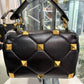 VALENTINO GARAVINI Blk/Gold Roman stud bag