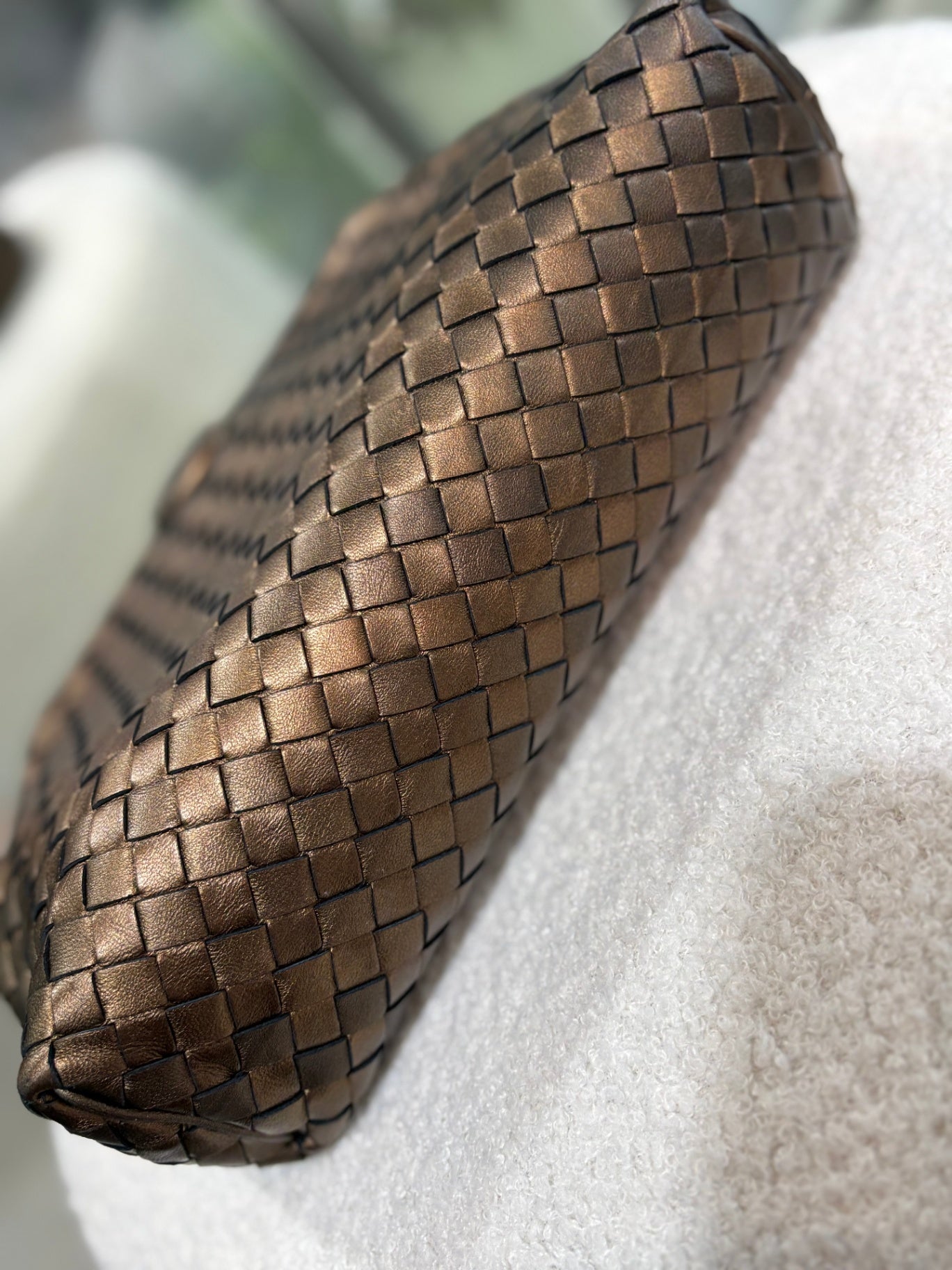 BOTTEGA VENETA Lauren bronze  clutch