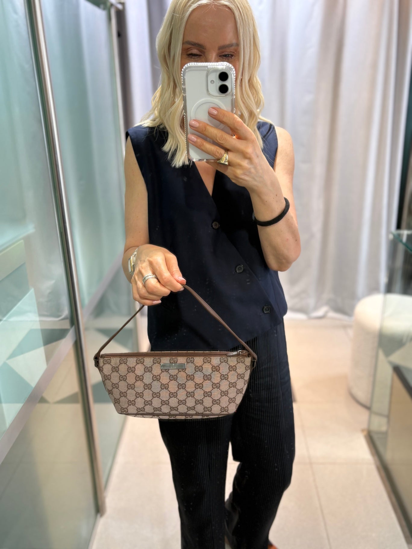 GUCCI -  Canvas Shoulder Bag