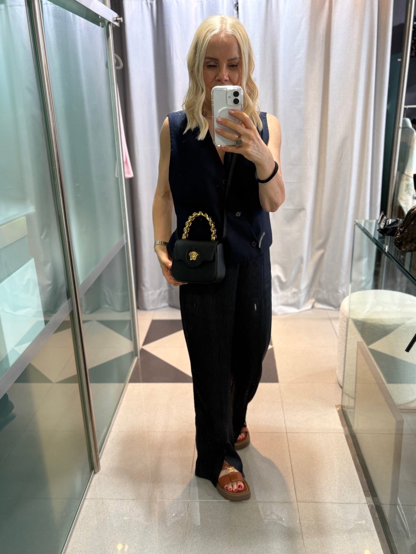 VERSACE Black Medusa mini bag