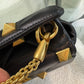 VALENTINO GARAVINI Blk/Gold Roman stud bag