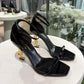 SAINT LAURENT Black Opyum 85 Heels - Size 36