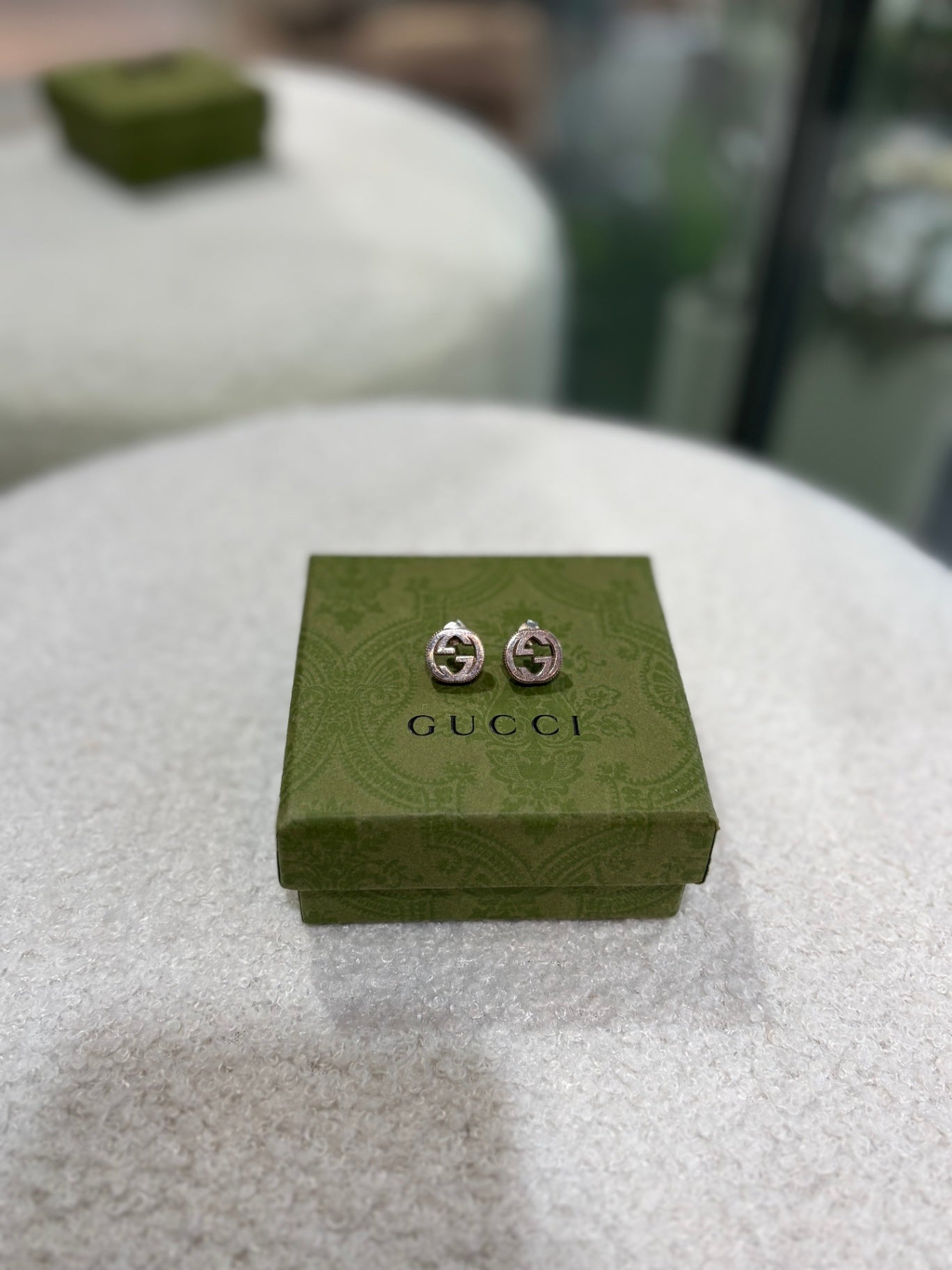 Gucci Silver Stud Earrings (B)