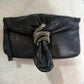 JIMMY CHOO Black Leather Snake Purse