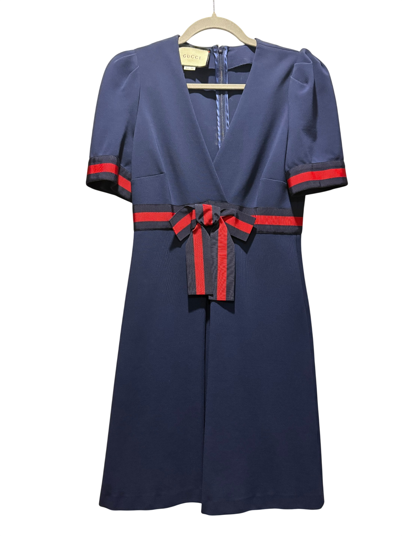 GUCCI Navy Bow dress size S