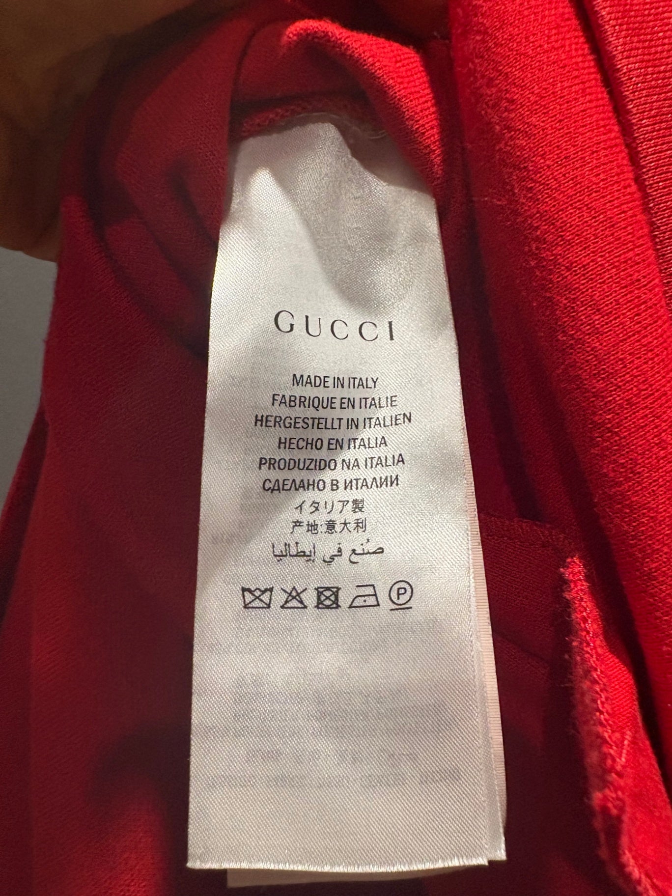 GUCCI Red Crochet Knit shift size M