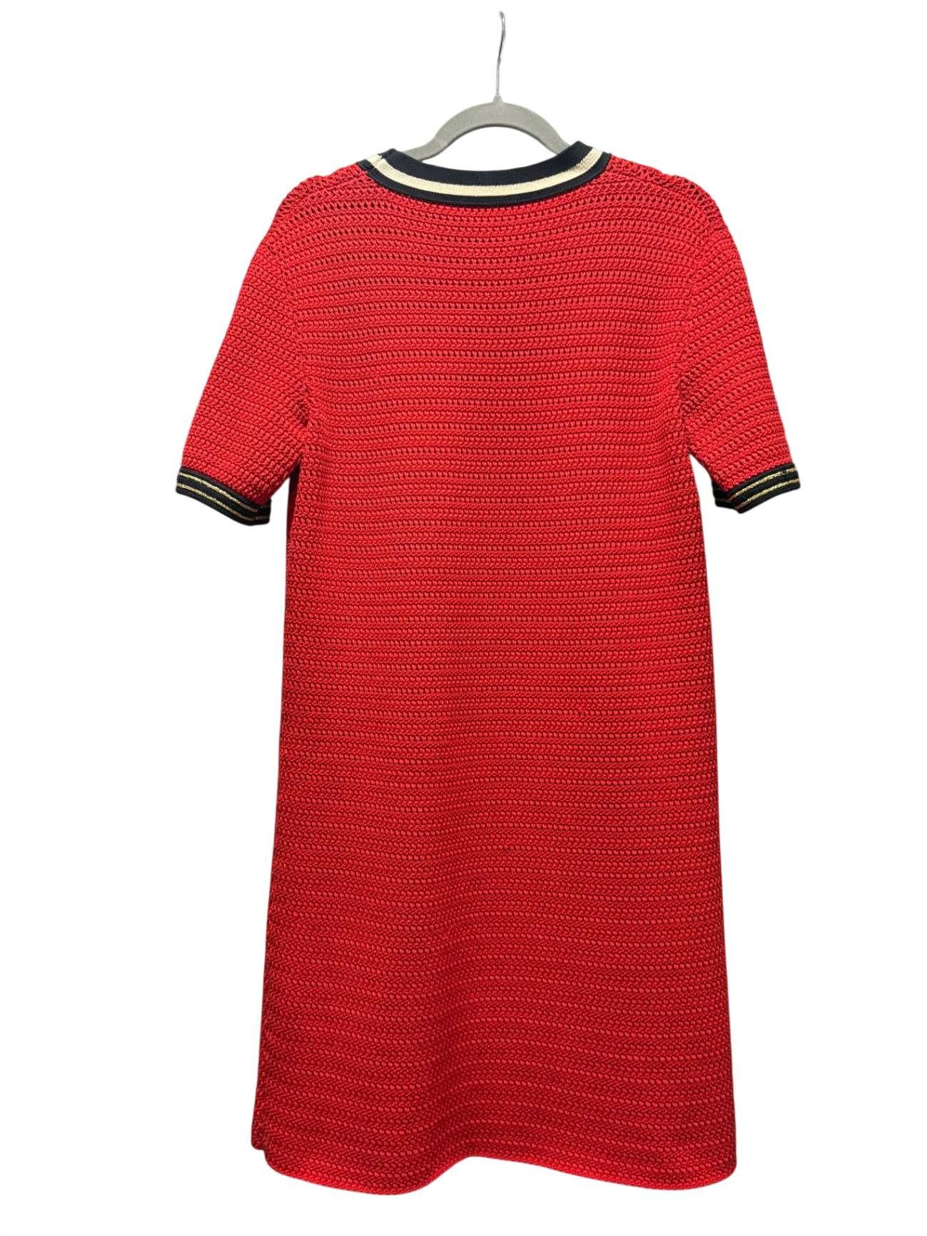 GUCCI Red Crochet Knit shift size M