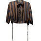 FENDI Coffee/Navy striped set