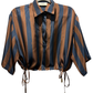 FENDI Coffee/Navy striped set