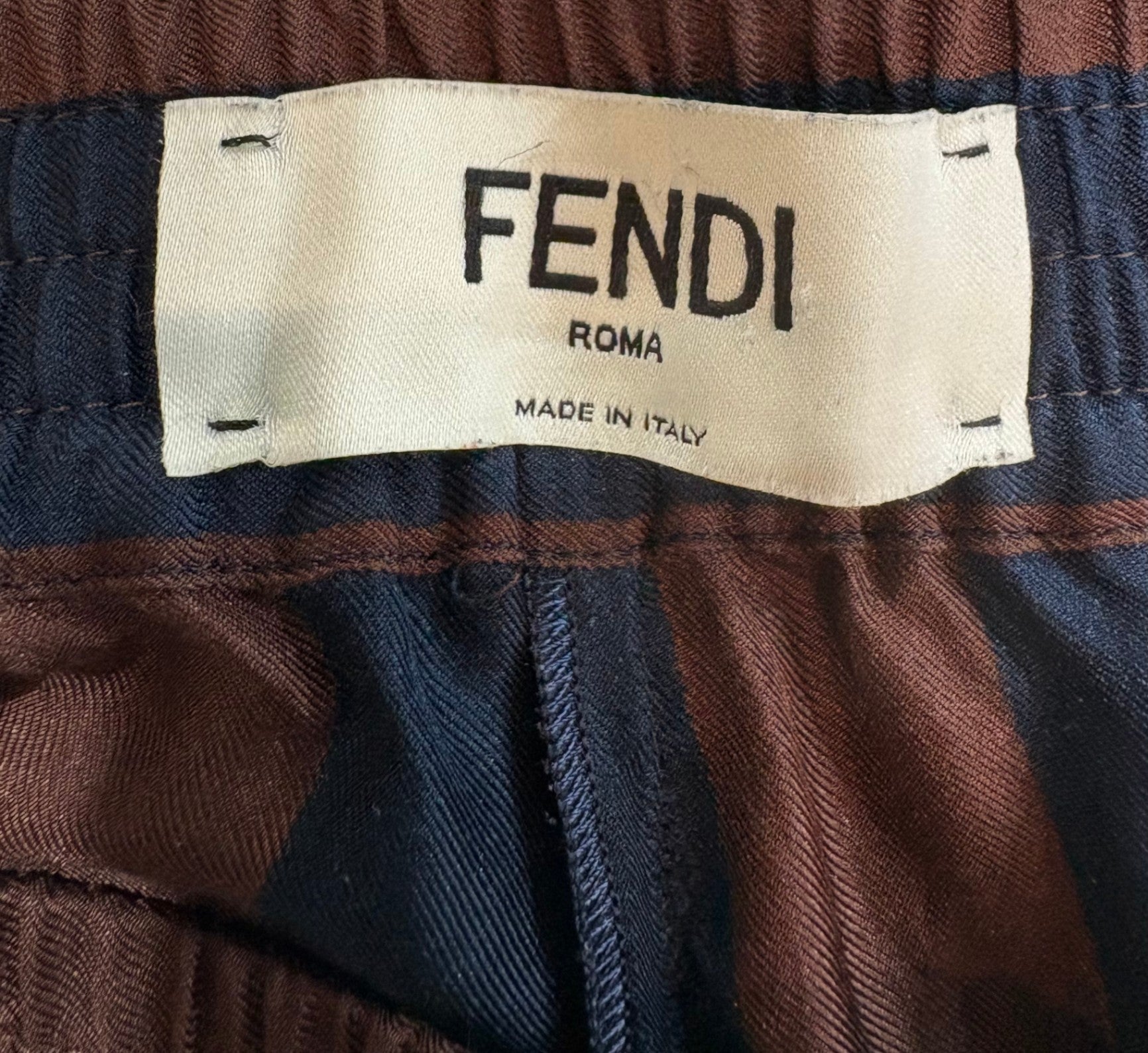 FENDI Coffee/Navy striped set
