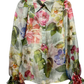 DOLCE & GABBANA Light green/floral blouse:44