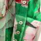 DOLCE & GABBANA Green/pink floral silk blouse: 44