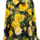 DOLCE & GABBANA Yellow/Green silk blouse: 44