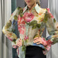 DOLCE & GABBANA Light green/floral blouse:44