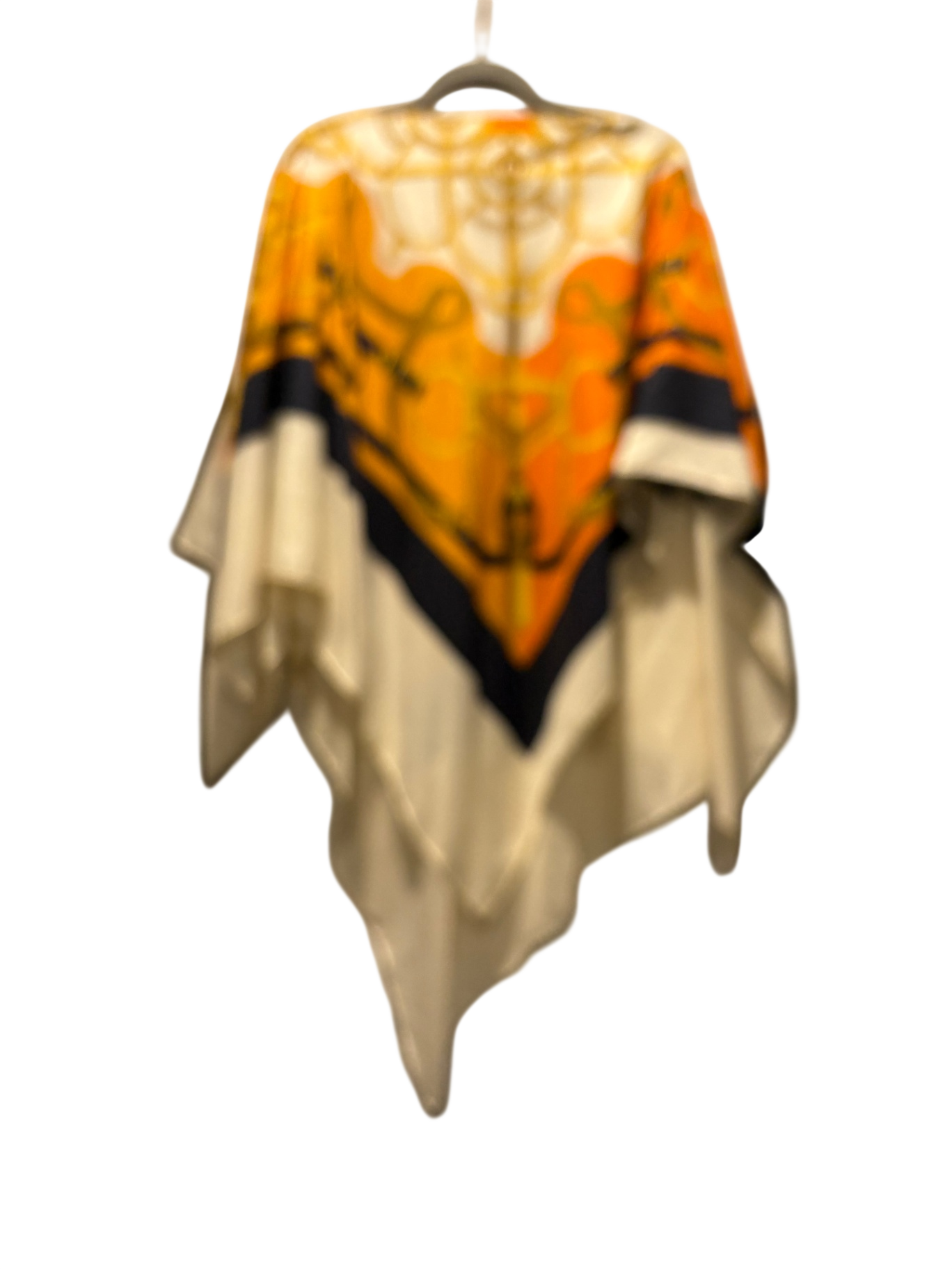 HERMES Silk Scarf Poncho O/S