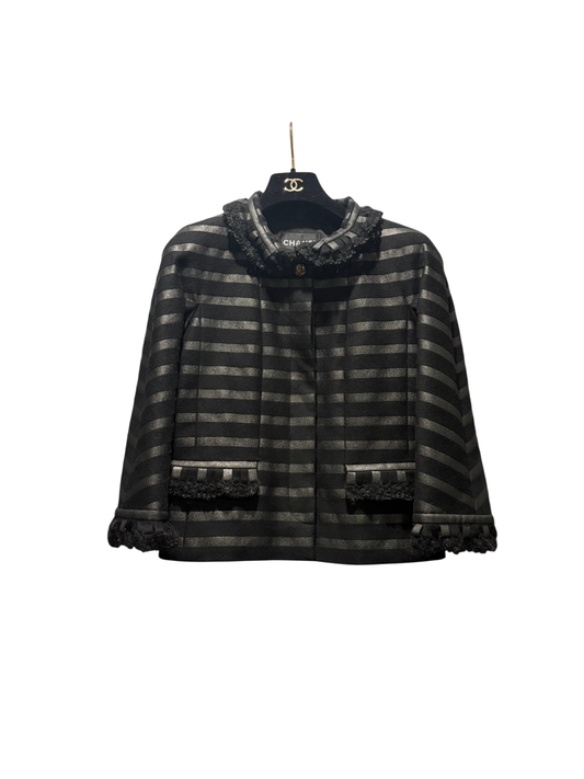 CHANEL Striped Cashmere Jacket size 38