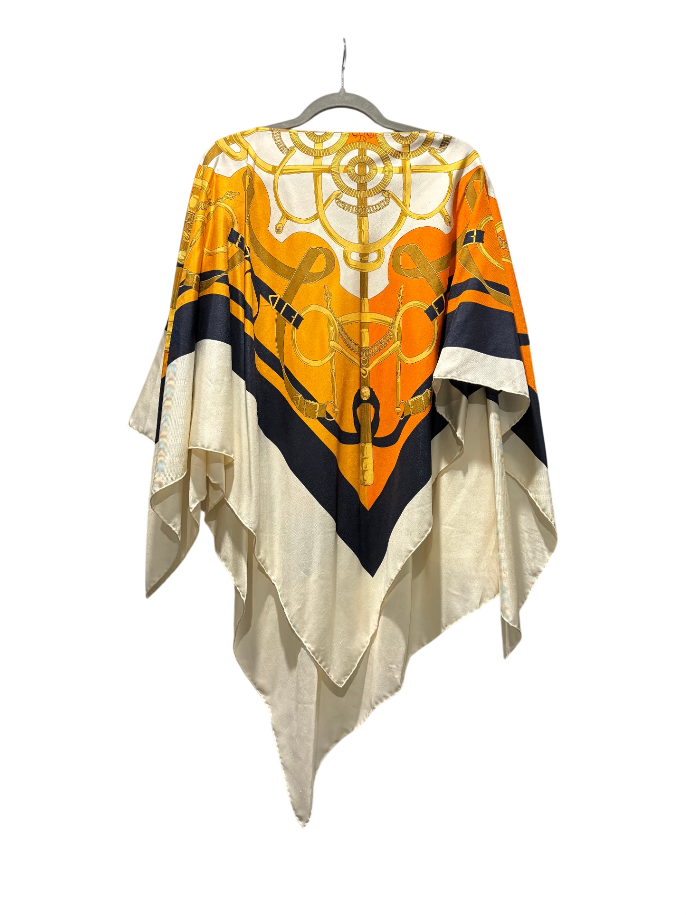 HERMES Silk Scarf Poncho O/S