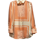 CELINE Geometric Orange Silk Shirt size 40