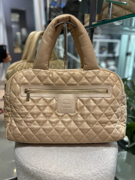 CHANEL Coco Cocoon Bowler Bag - Gold