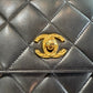 CHANEL Vintage Black Lambskin Mini Flap