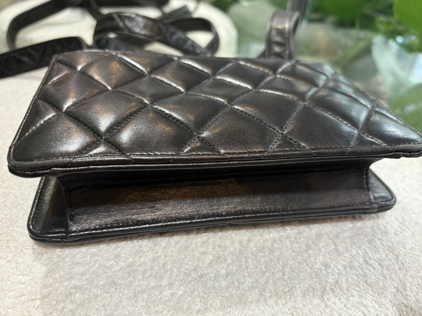 CHANEL Vintage Black Lambskin Mini Flap