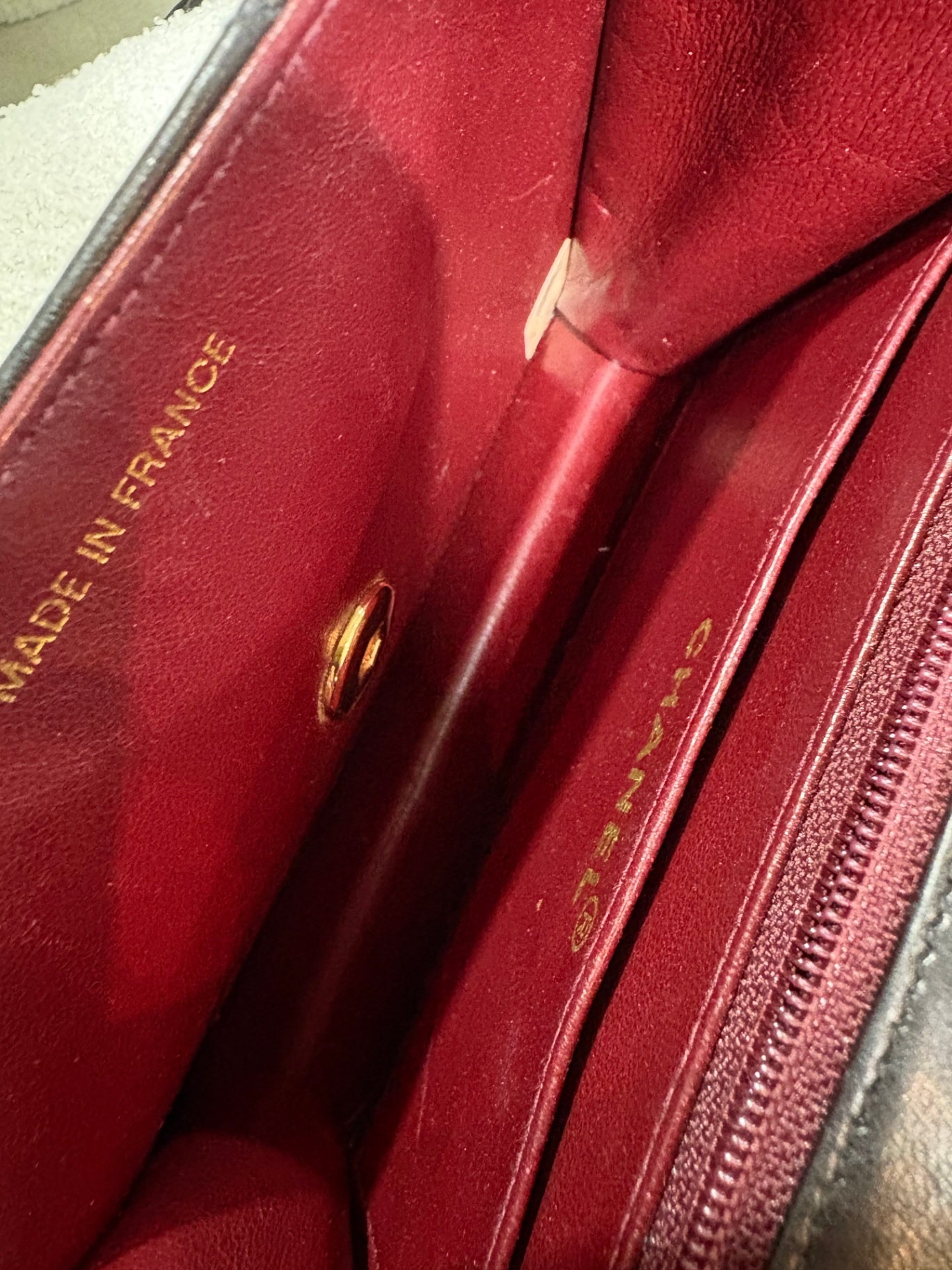 CHANEL Vintage Black Lambskin Mini Flap