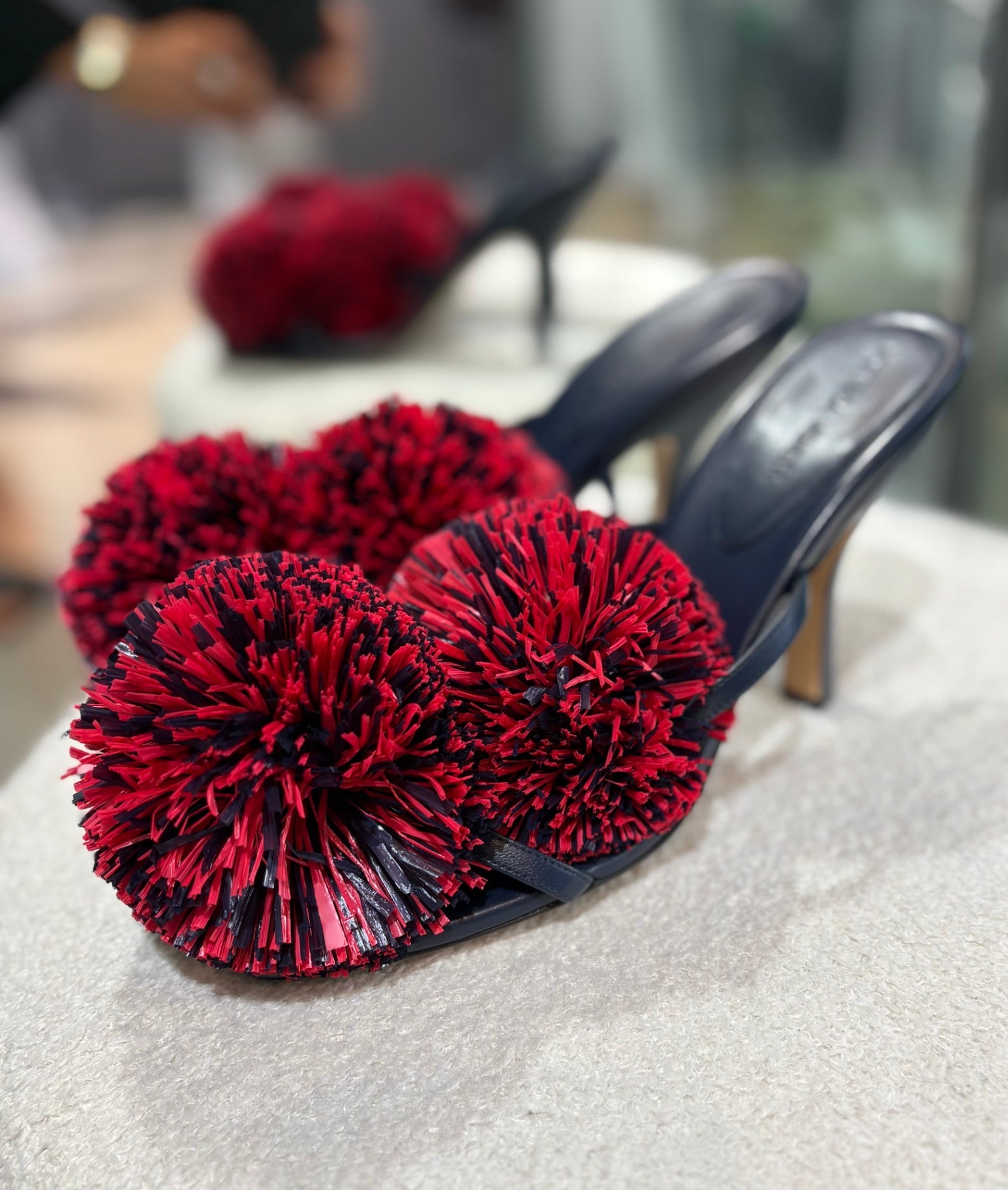 BOTTEGA VENETA Pom Pom Heels size 42