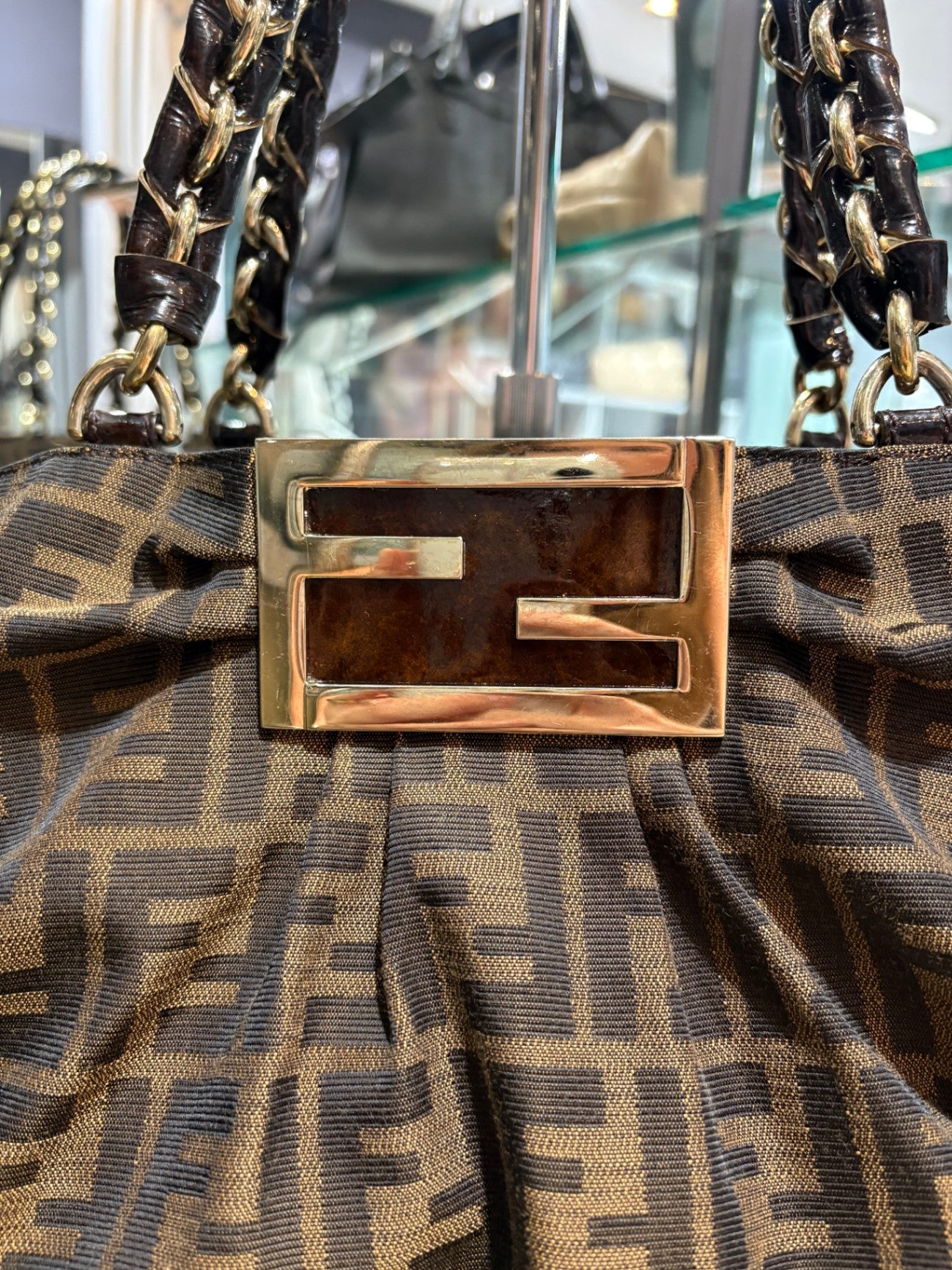 FENDI - MIA Tote with Chain Hardware