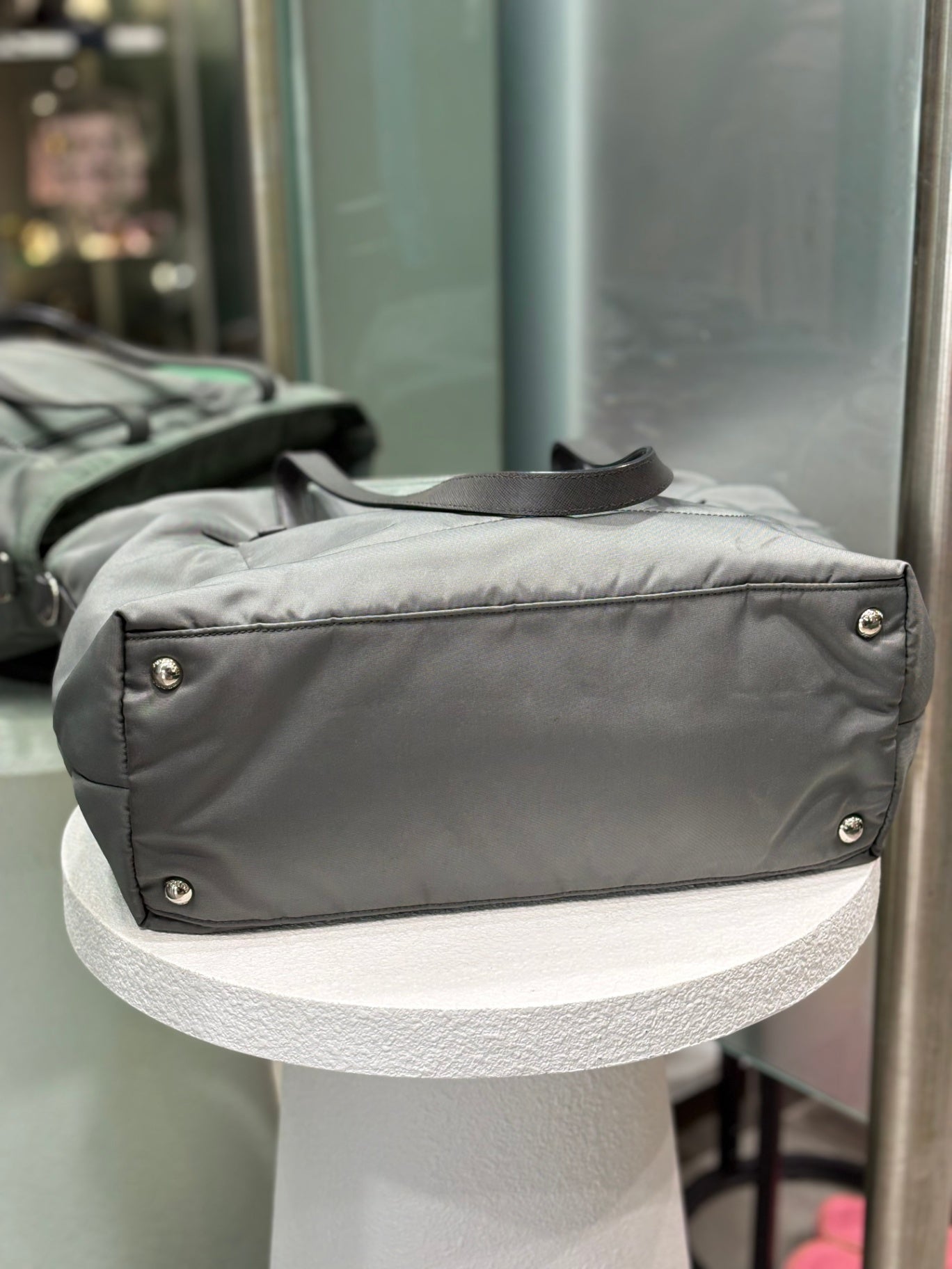 PRADA - Nylon Sage Green Tote Bag