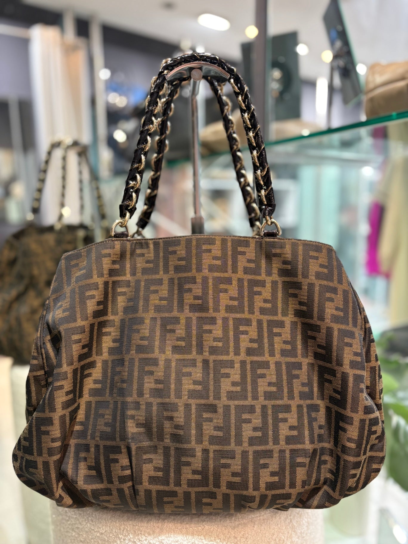 FENDI - MIA Tote with Chain Hardware