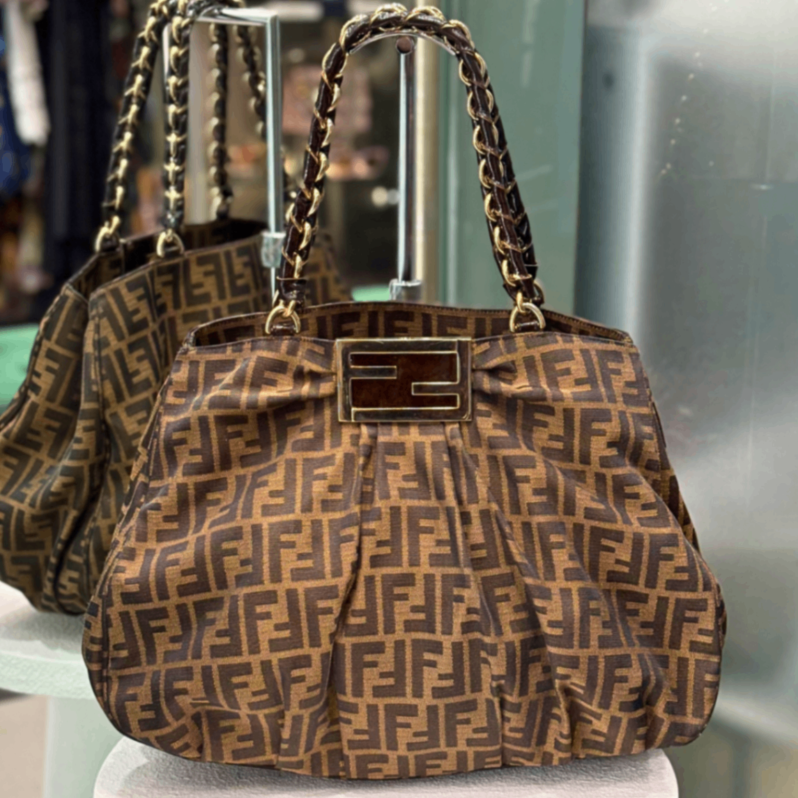 FENDI - MIA Tote with Chain Hardware