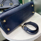 BURBERRY Blue Carbon Signature Grain Bag