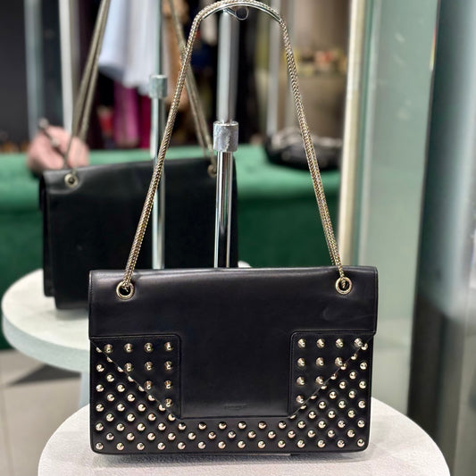 SAINT LAURENT Black Studded Betty bag