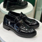 PRADA Black Logo Loafers Size 40.5