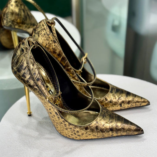 TOM FORD Gold Heels Size 41