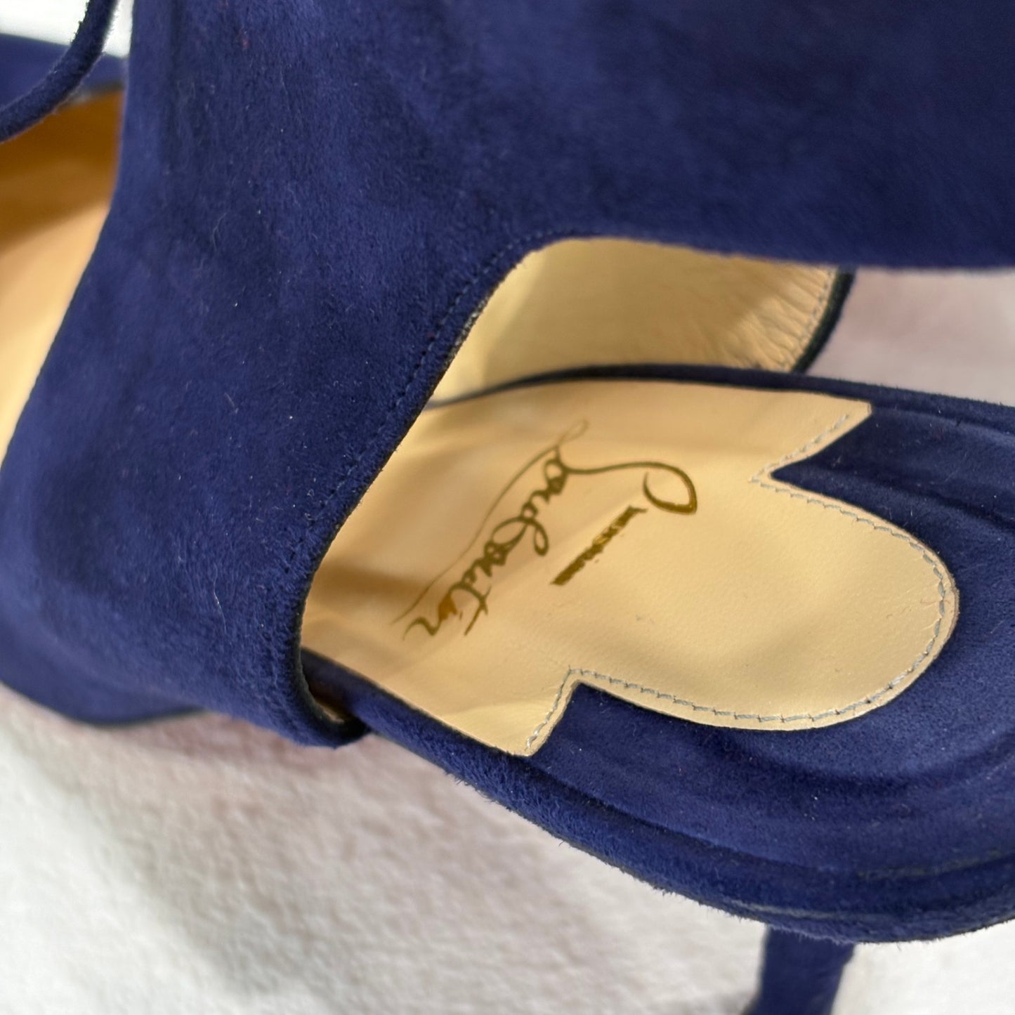 CHRISTIAN LOUBOUTIN Franca Suede Heels Eclipse Size 40