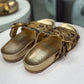 PRADA Gold Slides Size 37