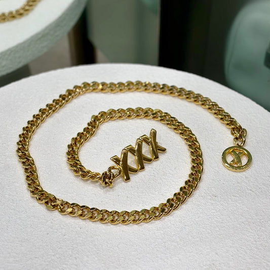 PALOMA PICASSO Gold Chain Belt Size OS