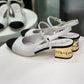 CHANEL Slingback White and Black Heels Size 40