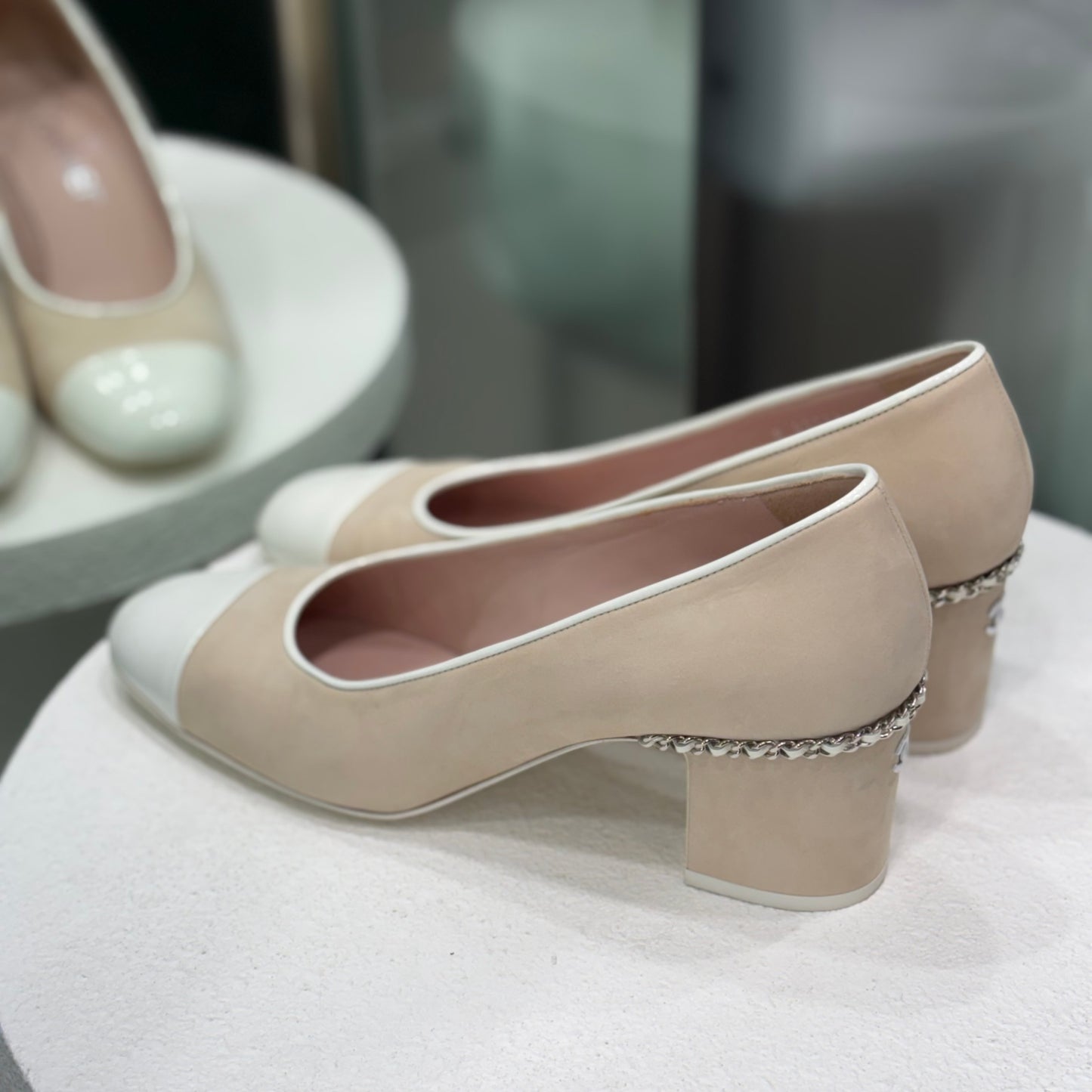 CHANEL Nude Heels Size 40