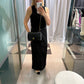 CHANEL DIANA - Black lambskin - Medium