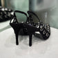 THE ATTICO Black jewel slingback size 37