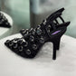 THE ATTICO Black jewel slingback size 37