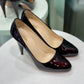 PRADA Dark Burgundy Patent Heels Size 38