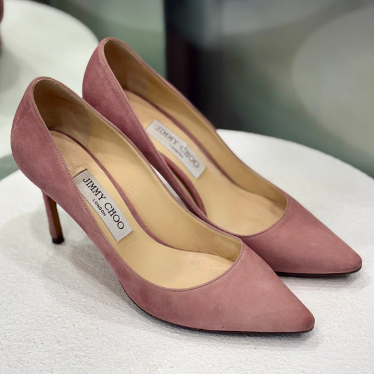 JIMMY CHOO Pink suede heels size 38