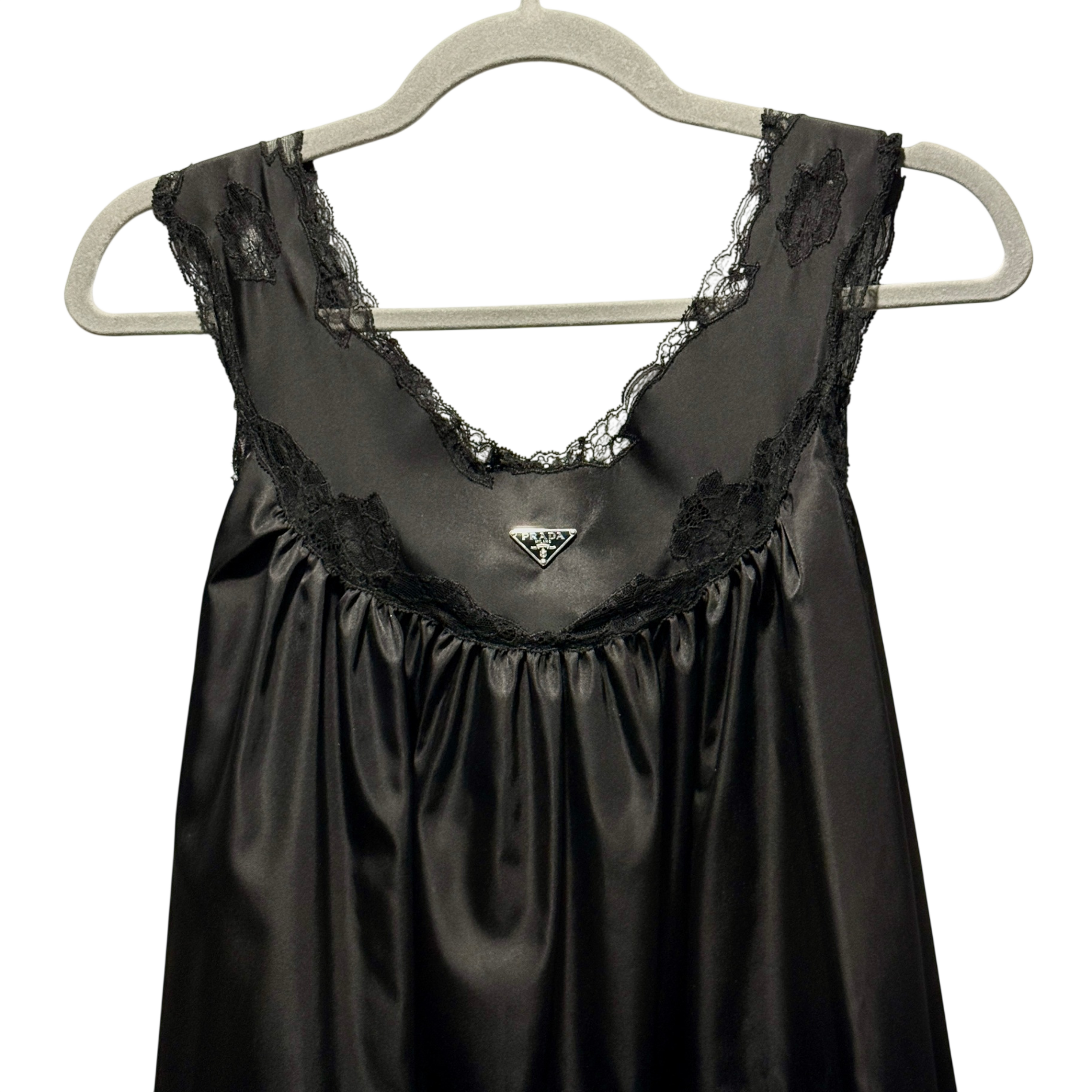 PRADA Nylon & Lace Midi Dress Size 38