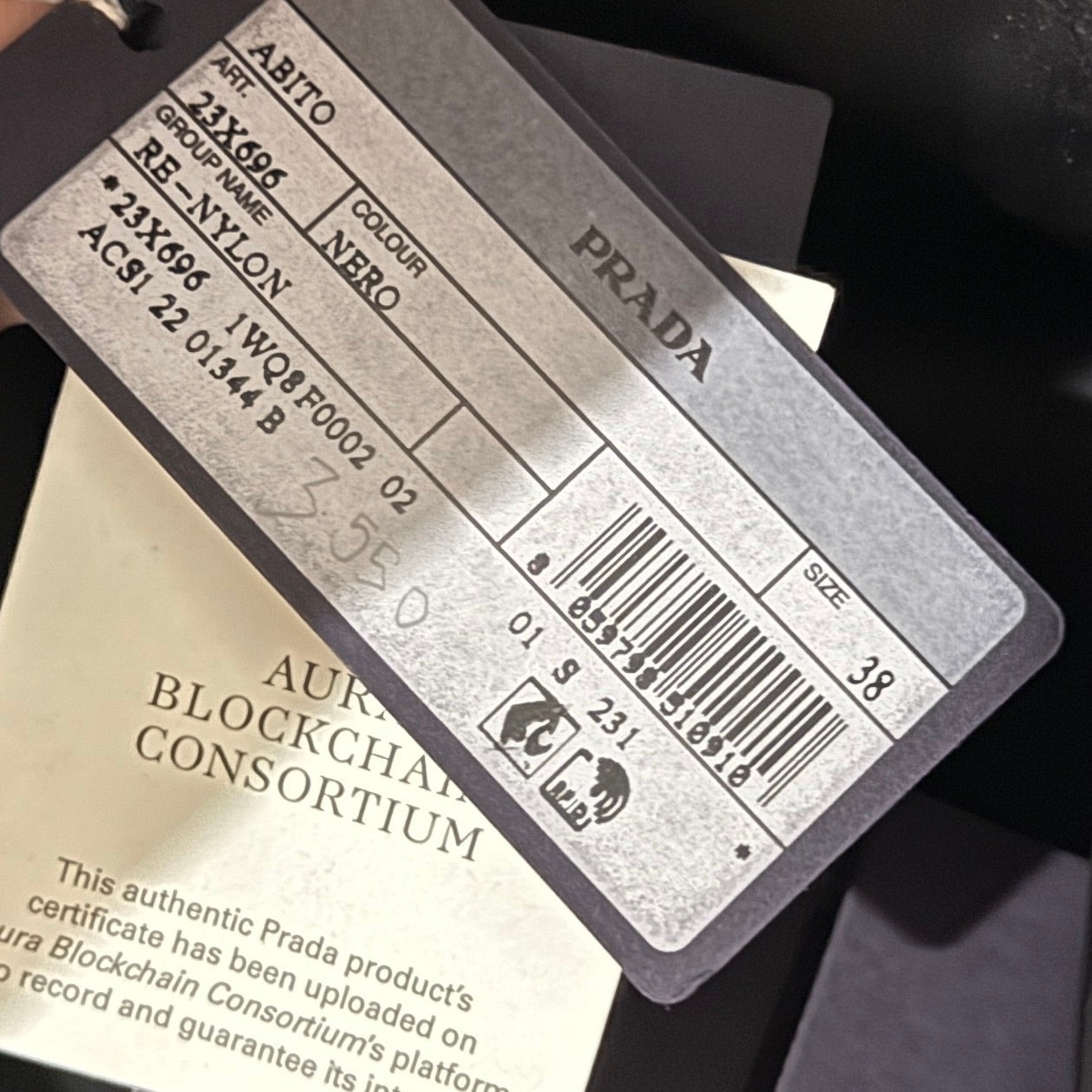 PRADA Nylon & Lace Midi Dress Size 38